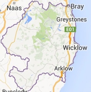 Map of County Wicklow